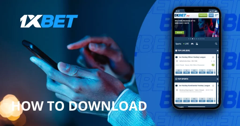 Instructions for downloading Android mobile app from 1xBet Indonesia